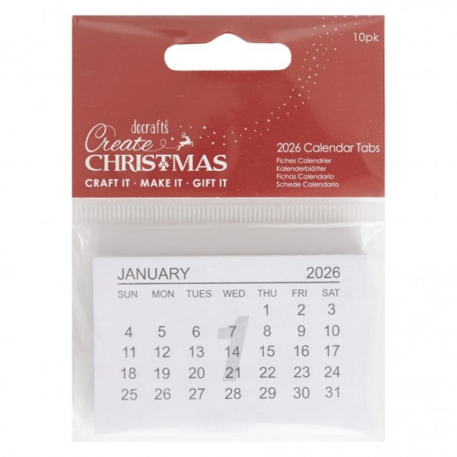 Picture of Papermania Create Christmas – Calendar Tabs 2026, Σετ 10 Μικρά Ημερολόγια 📅