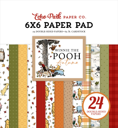 Picture of Echo Park Winnie the Pooh Autumn Paper Pad 6" x 6" | Μπλοκ Scrapbooking 24 Φύλλα