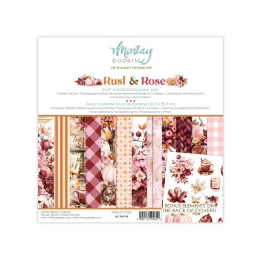 Picture of Mintay Papers Συλλογή Scrapbooking Διπλής Όψης 8'' X 8" - Rust & Rose 