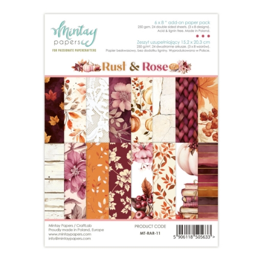 Picture of Mintay Papers Add-On Μπλοκ Scrapbooking Διπλής Όψης 6'' X 8" - Rust & Rose