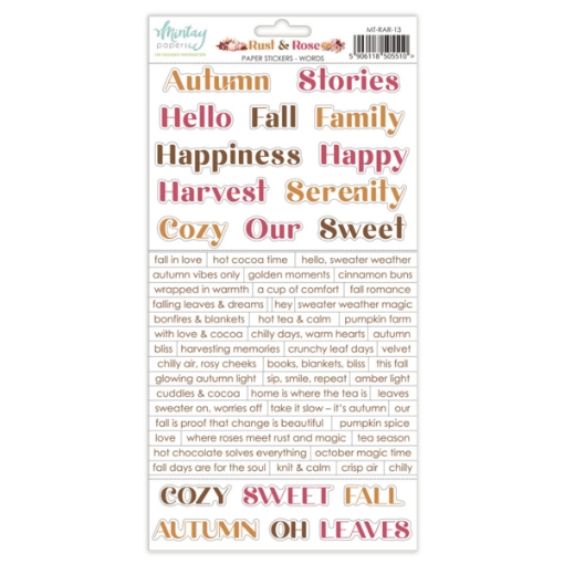 Picture of Mintay Papers Αυτοκόλλητα - Rust & Rose, Words, 63τεμ. 