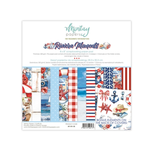 Picture of Mintay Papers Συλλογή Scrapbooking Διπλής Όψης 8'' X 8" - Riviera Moments