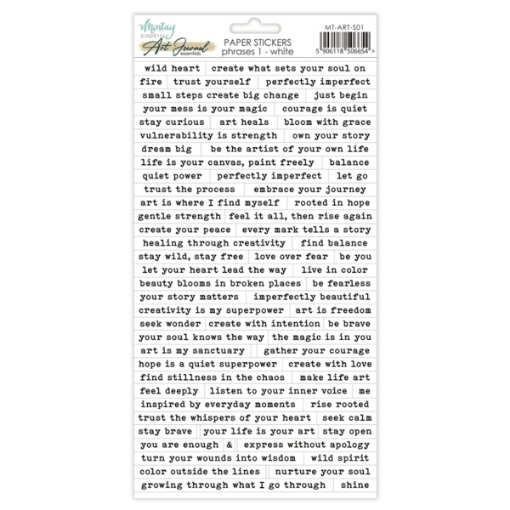 Picture of Mintay Papers Αυτοκόλλητα - Art Journal Essentials, Phrases 1, White, 72τεμ.  