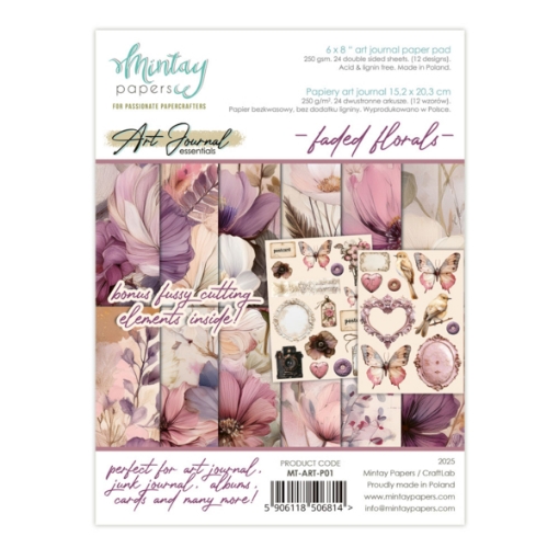 Picture of Mintay Art Journal Essentials – Faded Florals | Χαρτιά για Art Journaling & Mixed Media