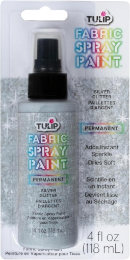 Picture of ✨ Tulip Fabric Spray Paint 118ml – Sparkling Star Glitter (Ασημί Γκλίτερ)