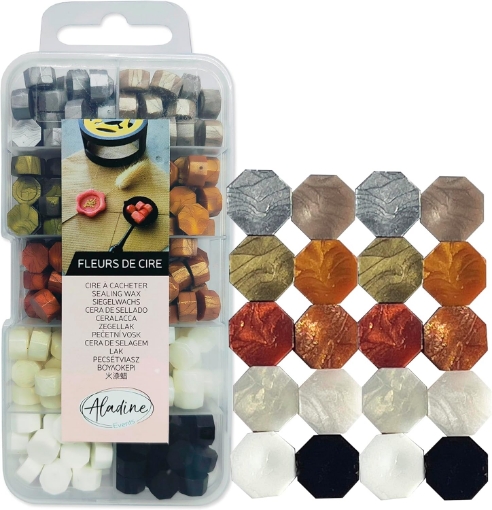 Picture of Aladine Βουλοκέρι – Wax Flowers Box Σετ 10 Μεταλλικών Χρωμάτων σε Κασετίνα ✨
