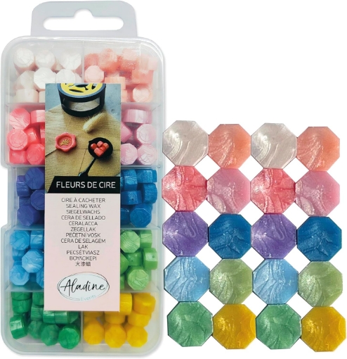 Picture of Aladine Βουλοκέρι – Wax Flowers Box Σετ 10 Ζωντανών Χρωμάτων σε Κασετίνα 🌈