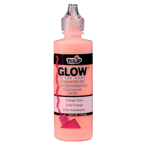 Picture of 🧡 Tulip Glow In The Dark Dimensional Fabric Paint 4oz – Ανάγλυφο Χρώμα Υφάσματος που Φωσφορίζει – Orange Glow (Πορτοκαλί Φωσφορίζον)
