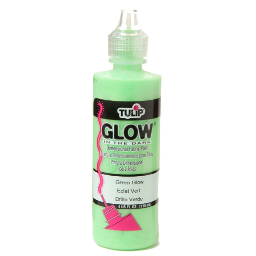 Picture of 💚 Tulip Glow In The Dark Dimensional Fabric Paint 4oz – Ανάγλυφο Χρώμα Υφάσματος που Φωσφορίζει – Green Glow (Πράσινο Φωσφορίζον)