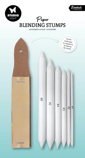 Picture of Studio Light Paper Blending Stumps & Sand Paper | Σετ 7 τεμ. για Σβήσιμο & Απαλή Σκίαση