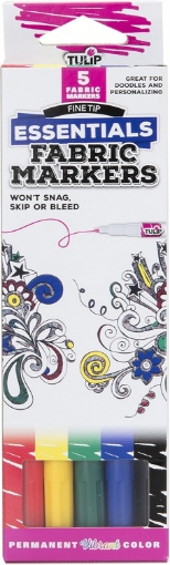Picture of Tulip Fine Fabric Markers Essentials | Σετ 5 Λεπτών Μαρκαδόρων για Υφάσματα