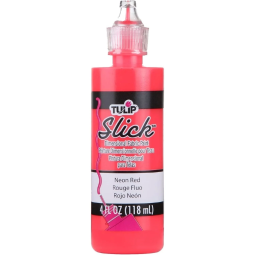 Picture of Tulip Slick 3D Χρώμα Υφάσματος 118ml – Neon Red (Γυαλιστερό Dimensional Paint)