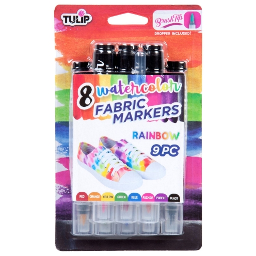 Picture of 🌈 Μαρκαδόροι για Ύφασμα Tulip Watercolor Fabric Markers – Rainbow