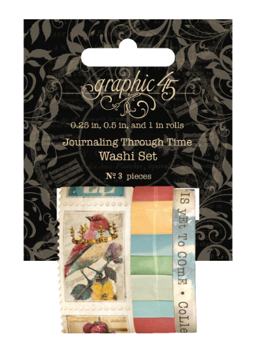 Picture of Graphic 45 Journaling Through Time Washi Tape Set - Σετ Διακοσμητικές Ταινίες, 3 τεμ.