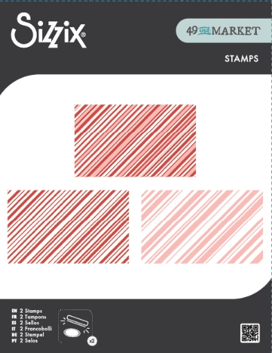 Picture of Sizzix Clear Stamps by 49 and Market –  Σετ Διάφανων Σφραγίδων, Candy Stripes
