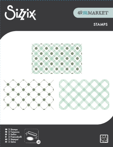 Picture of Sizzix Clear Stamps by 49 and Market – Σετ Διάφανων Σφραγίδων, Tartan 