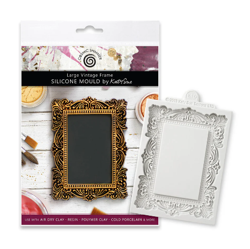 Picture of Katy Sue Designs Silicone Mould Cosmic Shimmer Large Vintage Frame – Καλούπι Σιλικόνης Μεγάλης Βιντάζ Κορνίζας για Ρητίνη & Πηλό