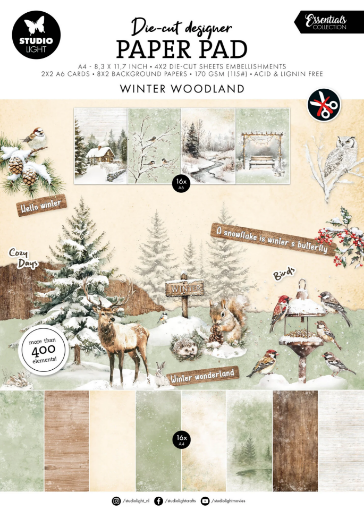 Picture of Studio Light Winter Woodland Essentials – Die-cut Designer Paper Pad A4