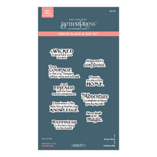 Picture of Spellbinders Wonder of Oz BetterPress Plate & Die Set – Sentiments «Μάγος του Οζ», 2 τεμ.