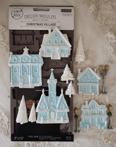 Picture of Re-Design with Prima Christmas Village Decor Mould 5x10 Inch - Καλούπι Σιλικόνης