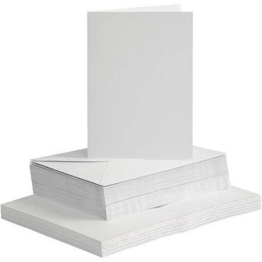 Picture of Papermania Cards & Envelopes - Κάρτες και Φάκελοι A6 - White, 100τεμ.