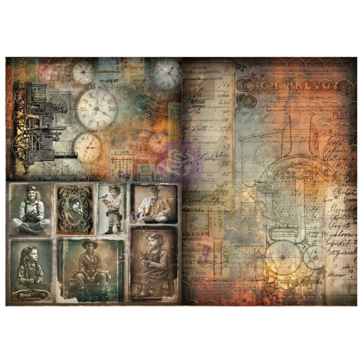 Picture of Prima Marketing Finnabair Time Travellers A3 Decoupage Fiber - Χαρτί Decoupage 