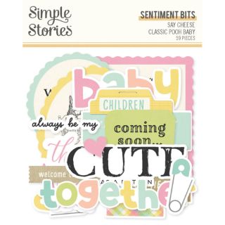 Picture of Simple Stories Say Cheese Classic Pooh Baby Sentiment Bits & Pieces | Τίτλοι & Φράσεις Die-Cuts 59 τεμ.