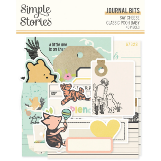 Picture of Simple Stories Say Cheese Classic Pooh Baby Journal Bits & Pieces | Journaling Die-Cuts 40 τεμ.