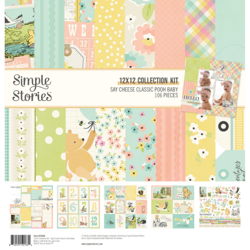 Picture of Say Cheese Classic Pooh Baby Collection Kit – Συλλογή Scrapbooking, 106 τεμ