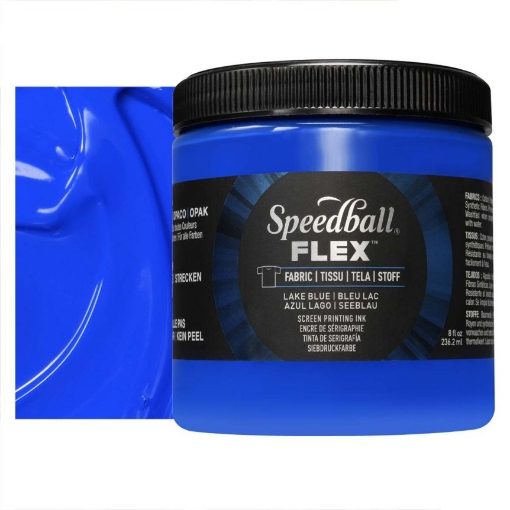 Picture of Speedball Flex Screen Printing Fabric Ink - Μελάνι Μεταξοτυπίας, Lake Blue 8oz