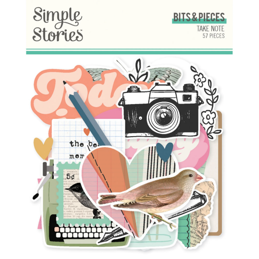 Picture of Simple Stories Take Note Bits & Pieces - Διακοσμητικά Εφήμερα, 57τεμ.