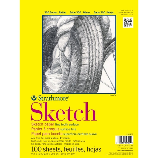 Picture of Strathmore 300 Series Sketch Pad 28 x 36 cm | Μπλοκ Σχεδίου Fine Tooth 74gsm, 100 Φύλλα