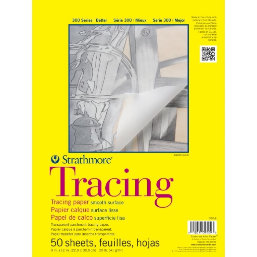 Picture of Strathmore 300 Series Tracing Paper Pad 9" × 12" – Μπλοκ Διαφάνειας για Ιχνογράφηση & Μεταφορα Σχεδίων, 50 φύλλα