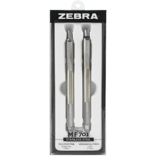 Picture of Zebra M/F-701 Stainless Steel Gift Set | Στυλό 0,8 mm & Μηχανικό Μολύβι 0,7 mm