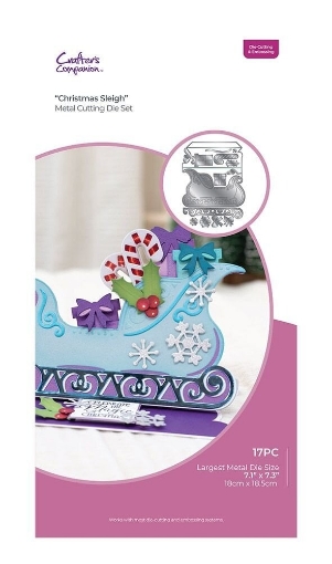 Picture of Crafter’s Companion 3-in-1 Create-a-Card Die | Μήτρα Κοπής & Emboss – Christmas Sleigh