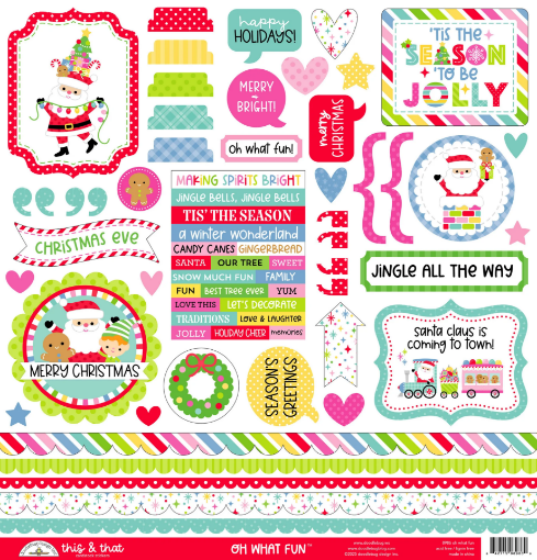 Picture of Doodlebug Stickers 12''x12'' | Αυτοκόλλητα Oh What Fun, This & That