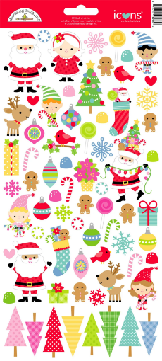 Picture of Doodlebug Icons Stickers | Χριστουγεννιάτικα Αυτοκόλλητα Scrapbooking, Oh What Fun
