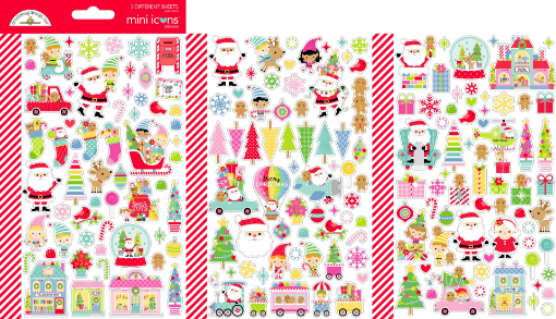 Picture of Doodlebug Mini Icons Stickers | Χριστουγεννιάτικα Αυτοκόλλητα Mini, Oh What Fun