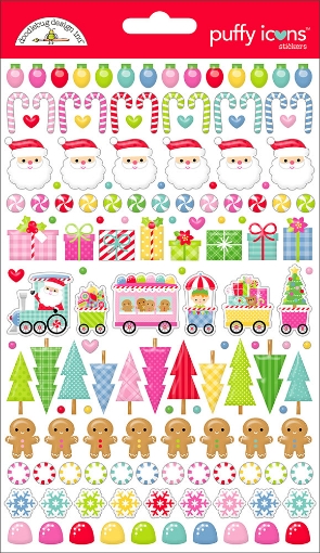 Picture of Doodlebug Puffy Icons Stickers | Χριστουγεννιάτικα Puffy Αυτοκόλλητα, Oh What Fun