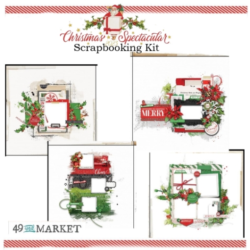 Picture of 49 & Market Christmas Spectacular Ultimate Scrapbooking Page Kit – Για Δημιουργία Layouts, 51 τεμ.