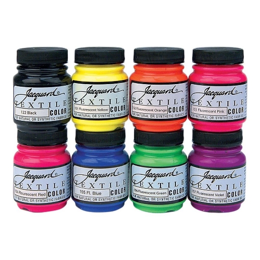 Picture of Jacquard Textile Color Χρώμα Για Ύφασμα 67ml – Fluorescent Colors Set, 8 τεμάχια 