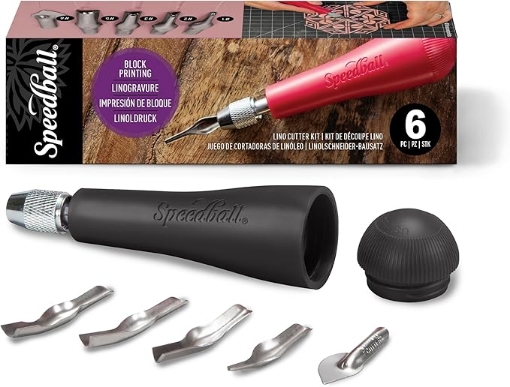 Picture of Speedball Lino Cutter | Εργαλείο Λινοτυπίας & Χαρακτικής με 1 Λαβή και 5 Λεπίδες