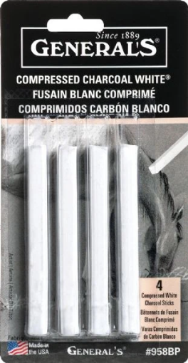 Picture of General's Charcoal Sticks - Λευκά Κάρβουνα Σχεδίου, 4 τεμ.