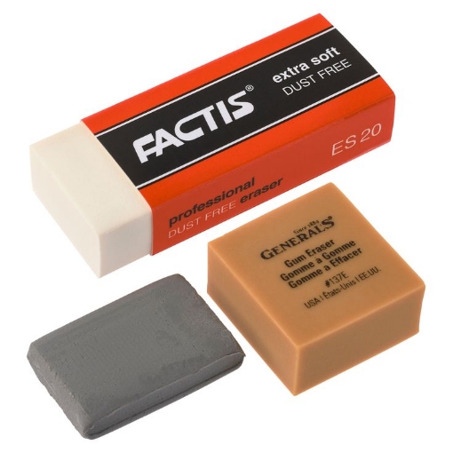 Picture of General’s Art Eraser Set – Σετ Γόμες για Γραφίτη, Παστέλ & Κάρβουνο, 3 τεμ.