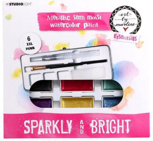 Picture of Art By Marlene Metallic Watercolor Set – Κασετίνα με XLarge Μεταλλικά Χρώματα Ακουαρέλας & Εργαλεία