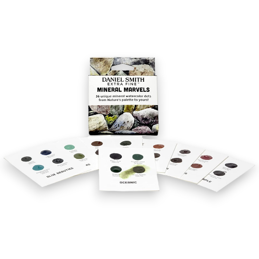Picture of Daniel Smith Extra Fine Dot Card Mineral Marvels – Σετ Καρτών Δοκιμής Ακουαρέλας PrimaTek, 36 Χρώματα