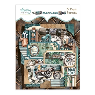 Picture of Mintay Papers Decorative Elements Man Cave – Διακοσμητικά Στοιχεία Scrapbooking, 27τεμ.