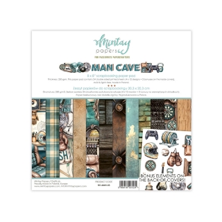 Picture of Mintay Papers Paper Pack Man Cave 8"×8" – Μπλοκ Scrapbooking Διπλής Όψης