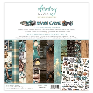 Picture of Mintay Papers Paper Pack Man Cave 12"×12" – Συλλογή Scrapbooking Διπλής Όψης