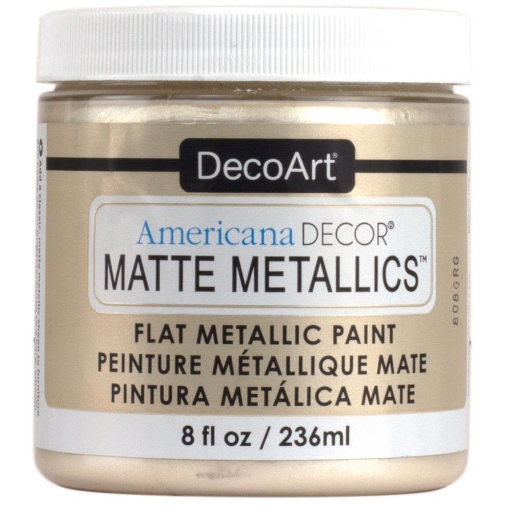 Picture of DecoArt Americana Decor Matte Metallics – Ivory Pearl, Μεταλλικό Ακρυλικό Χρώμα Ματ/Σατινέ Φινιρίσματος, 236ml (8oz)
